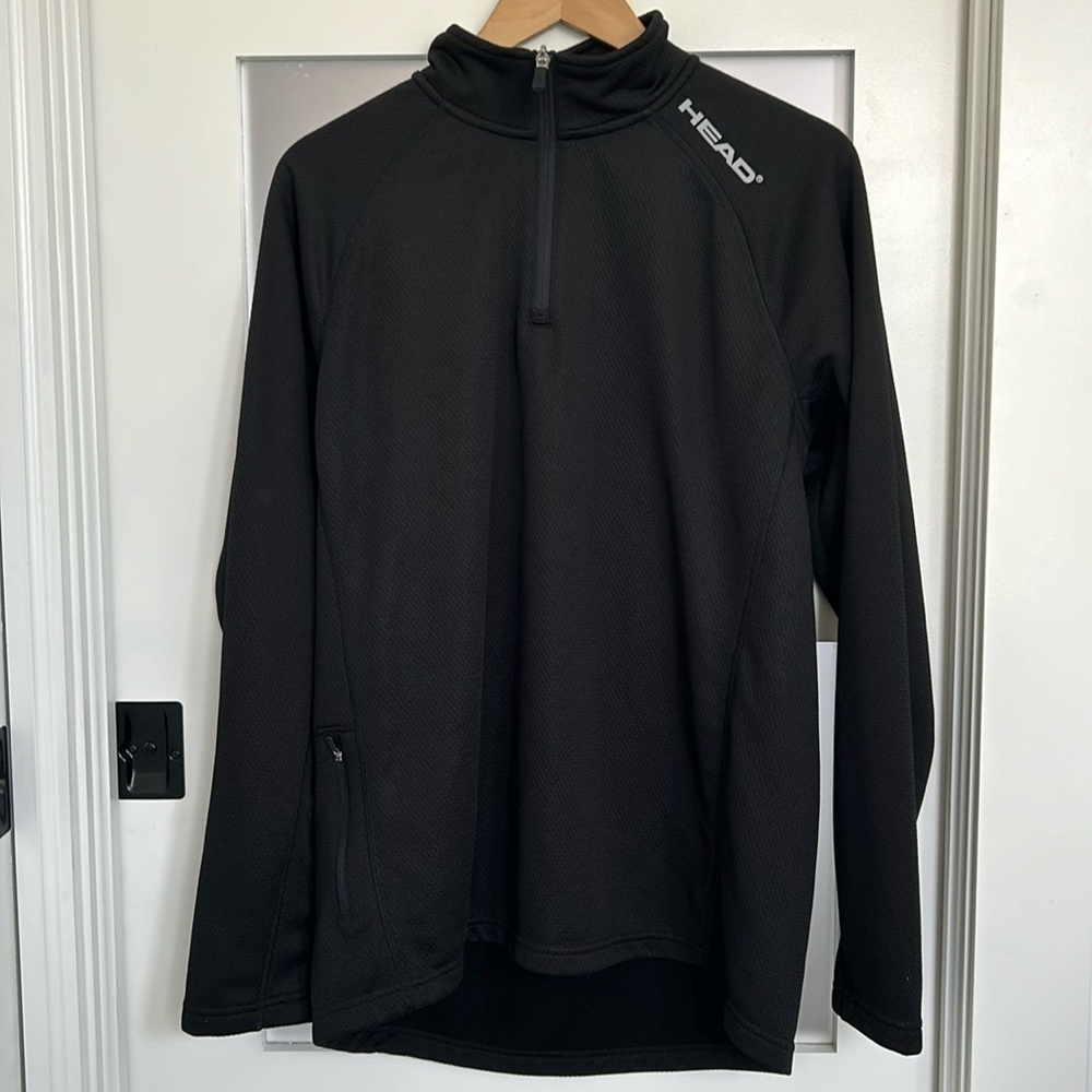 Head Men’s 1/4 Zip Pull Over Black Sweater Large